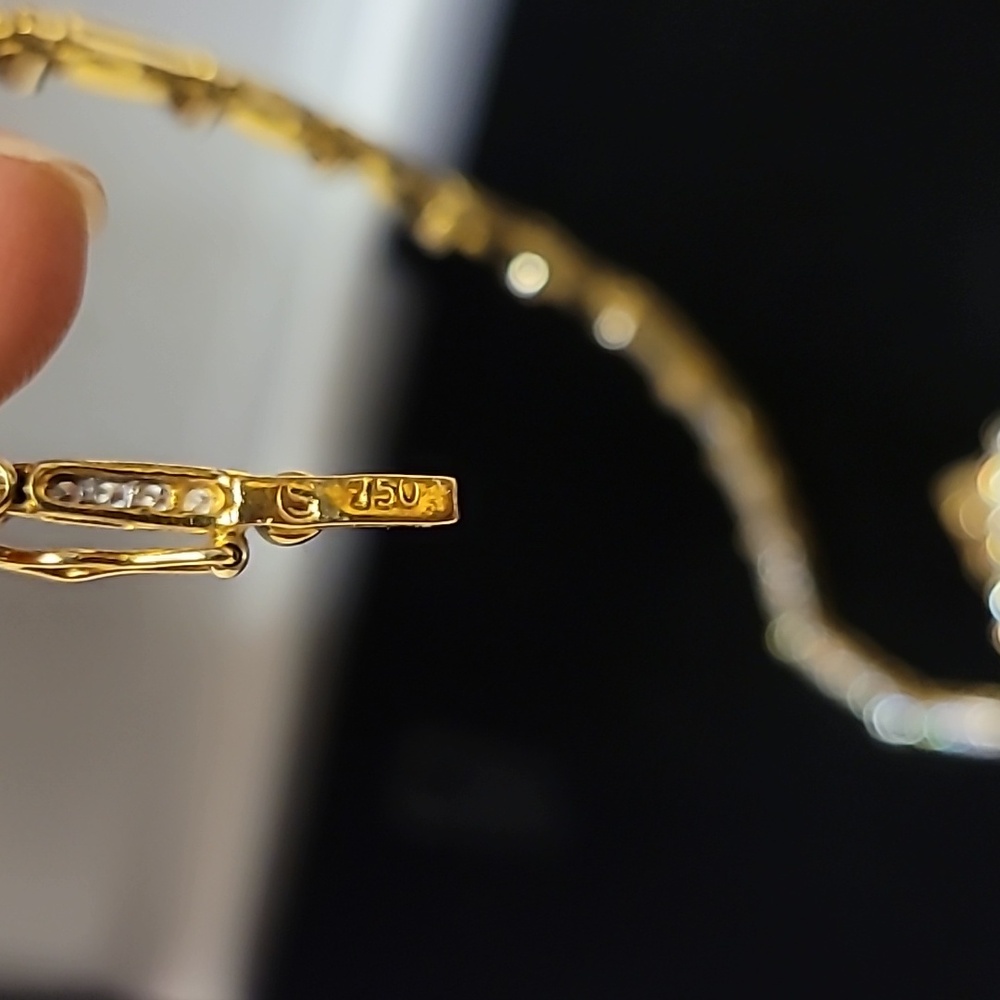 18k Diamond Tennis  Necklace 21 Grams - Picture 7 of 12